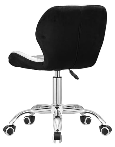 Image of Amazon Brand - Umi Height-Adjustable Velvet Office Study Computer Desk Chair for Salon, Spa, Bar in Light Grey & Black Color