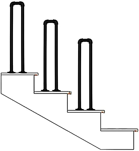 Main courante de transition haute résistance rampe d'escalier extérieure pour marches sûres