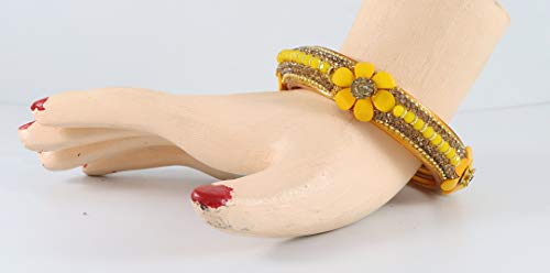 Image of NMII Viral Multi Colour Glass Bangles with Golden Ghungroo Charms & Stone Work For Women & Girls | Fancy Designer Glass Bangle | Traditional Chudi | Kanch Ki Churi | Stylish Ghungroo Bangle For Women