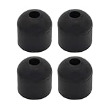 Screw On Black Rubber Bumpers for Shed Doors, Sliding Door & Cabinets - 1' x 1' (4 Pack)