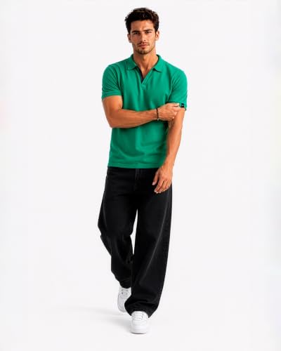 Image of Status Quo Men's Polo T-Shirt | Rich Cotton Blend | Slim Fit | All Day Comfort | Contrast Inner Placket | Polo Collar