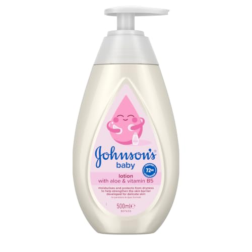 Johnsons Baby Lotion (1 x 500 ml) Nourishing and Hypoallergenic Baby Body Lotion for Delicate Skin with Coconut Oil for 24h Moisture Protection