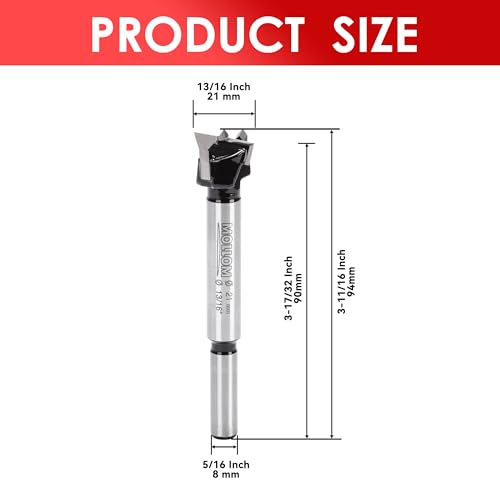 Amana Tool FO-254 Forstner Pattern Bit - 1 Inch Diameter, 3/8 Inch Shank, 3-1/2 Inch Overall Length - View #3