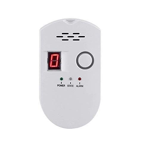 Natural Gas Detector, Gas Leak Detector, Household Propane Leak Detector for Home Kitchen (1, White)