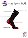 MadSportsStuff Bulldogs Logo Athletic Crew Socks (Black/Scarlet, Large)
