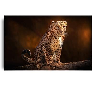 Diamond painting léopard 70x120cm avec kit complet de broderie diamant strass pour salon