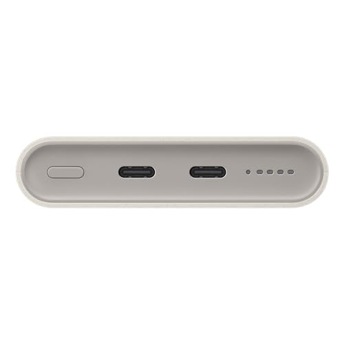 Image of SAMSUNG 25W 10,000mAh Battery Pack Wireless Charger, Super Fast Charging w / 2 Ports for Galaxy Phones, Buds and More, 3A USB-C Cable Included, 2024, US Version, EB-U2510XUEGUS. Beige