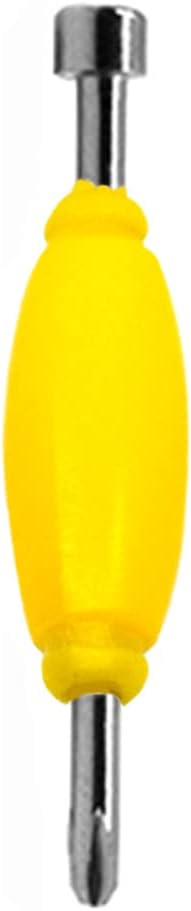 Teak Tuning Standard Fingerboard Tool, Screwdriver and Nut Driver, Yellow Colorway, Pack of 1