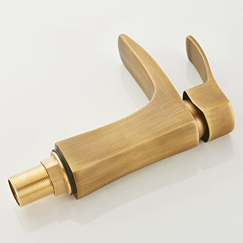 Robinet de vanité cascade rétro bronze pour lavabo et vasque de salle de bain - 6
