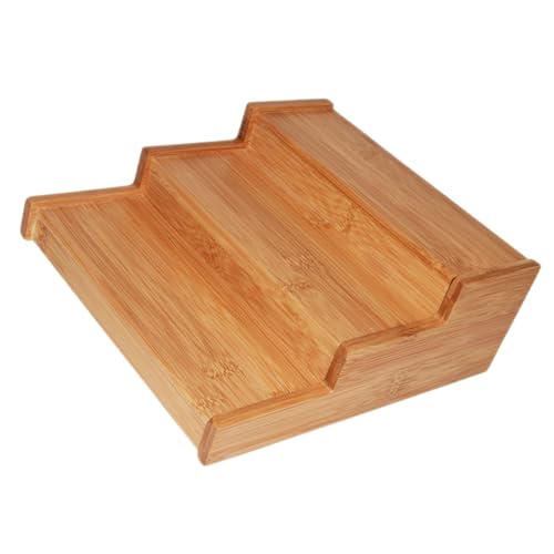 ULTECHNOVO Estante Telescópico de Bambú para Especias de Cocina Organizador Multifuncional de Almacenamiento Compacto para Encimera Accesorio Doméstico Práctico y Seguro