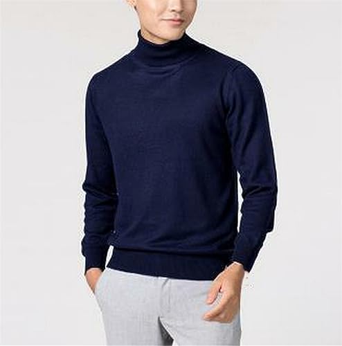Jegsnoe Men Turtleneck Cashmere Cotton Blend Jumper Autumn Winter Pullover Sweater3