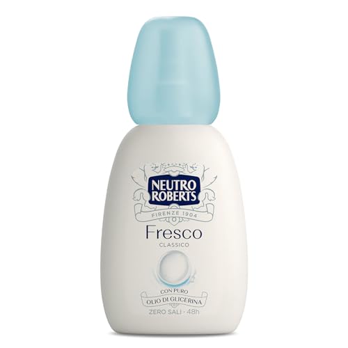Neutro Roberts, Deodorante Vapo Fresco Classico, Zero Sali di Alluminio, Con Puro Olio di Glicerina, Deodorante Uomo e Donna, Plastica 100% riciclata, 75 ml, Zero gas 48h
