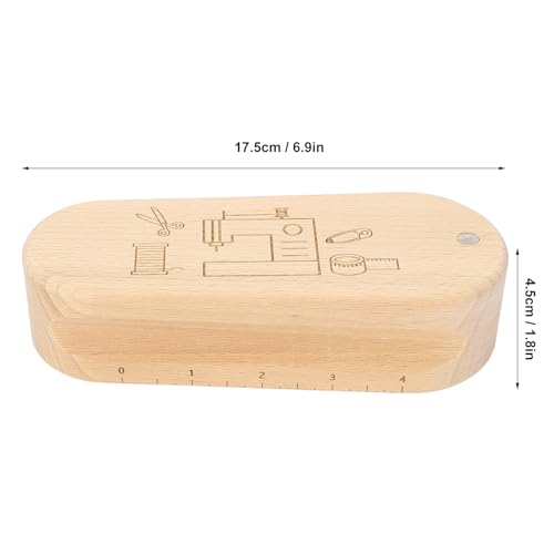 Clapet de couture en bois massif pour matelassage avec règle graduée
