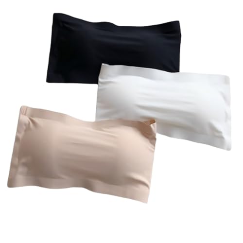 Soutien sans bretelles invisible lot de 3 cache-cœur femme haut bustier blanc noir chair
