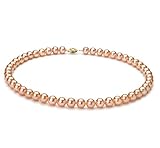 Pink 7-8mm AA Quality Freshwater Cultured Pearl Necklace for Women-51 in Rope Length