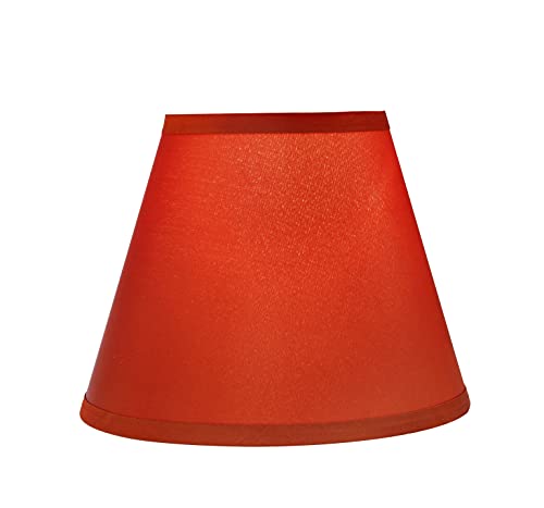 Image of Aspen Creative 32193A Transitional Empire Shape Spider Construction Lamp Shade in Burnt Orange, 6 inch Top x 12 inch Bottom x 9 inch Slant Height