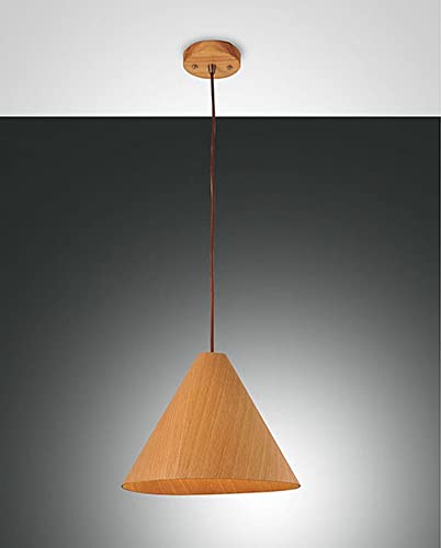 Fabas Luce Esino Pendelleuchte E27 1x40W Metall und Echtholz Eichenholz 3630-45-215