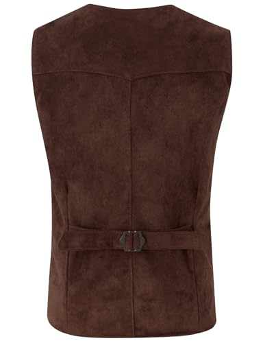 Spring&Gege Boys Suede Sleeveless Suit Vest Western Vintage Cowboy Waistcoat2