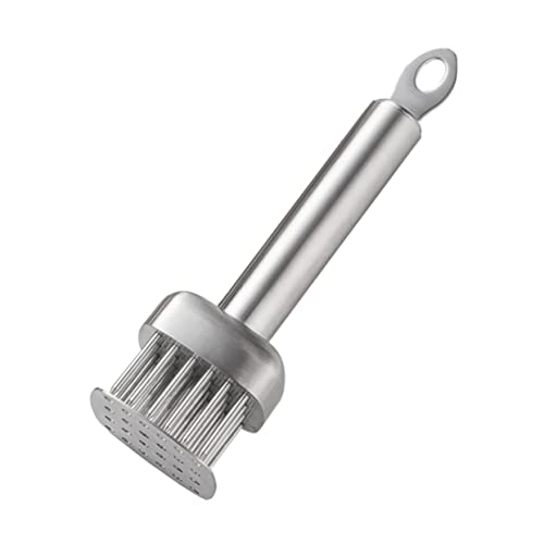 MAGICLULU Stainless Steel Meat Tenderizing Tool Stainless Steel Pounding Tool for Pork Beef Poultry and Fish Easy to Clean Kitchen Supply with Needles for Fibrous Meats