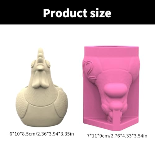 QIEIEI Silicone Flowerpot Mold Rooster Shape Silicone Crafting Mould for Crafting Planter and Home Decoration Project by QIEIEI - Image 6