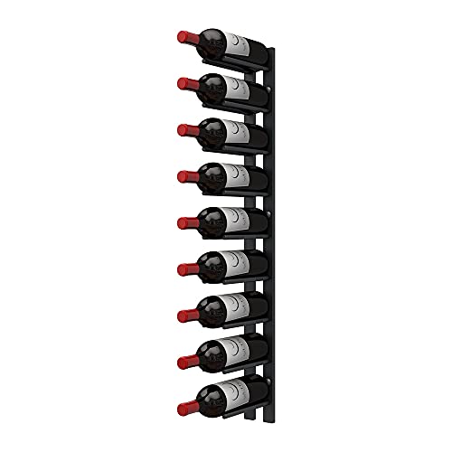 Ultra Wine Racks - Portabottiglie da parete in sughero (90 cm, nero opaco)