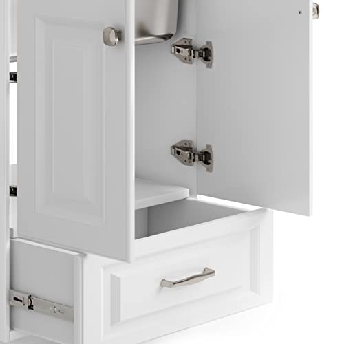 SIMPLIHOME 28" Wide Stainless Steel Sink Laundry Cabinet in Pure White by SIMPLIHOME - Image 7
