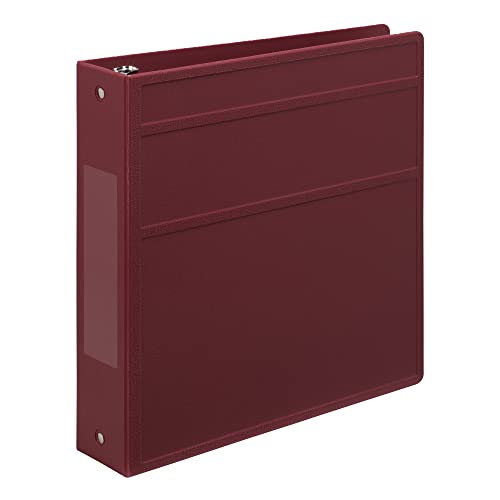 Carstens 2- Inch Heavy Duty 3-Ring Binder - Side Opening, Wine #TOP6