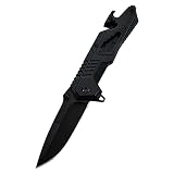 Pocket Knife for Men, 5-in-1 Multitool Folding Knife with Bottle Opener, Glass Breaker, Seatbelt Cut