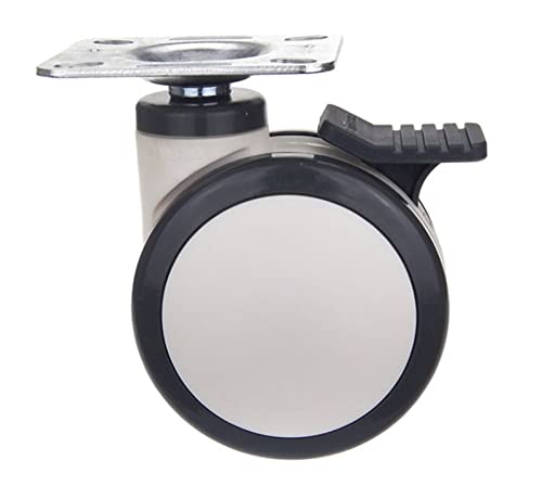Roues de roulettes de 4 pouces avec frein pour support plat et charge lourde x2