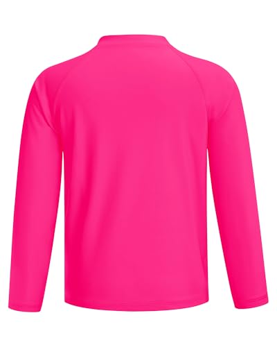 Image of Runhit Boys UPF 50+ Rash Guard Long Sleeve Zip Up 2T to Youth UV Sun Protection Shirt for Beach Surf Fish Quick Dry