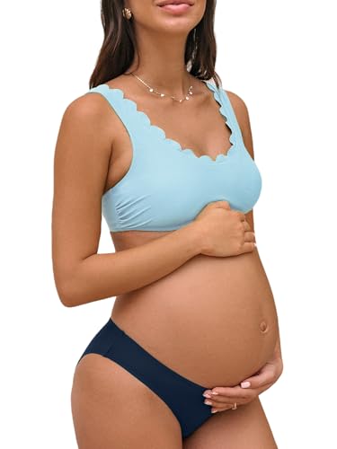 CUPSHE Damen Umstandsbadeanzug Bikini Set U...