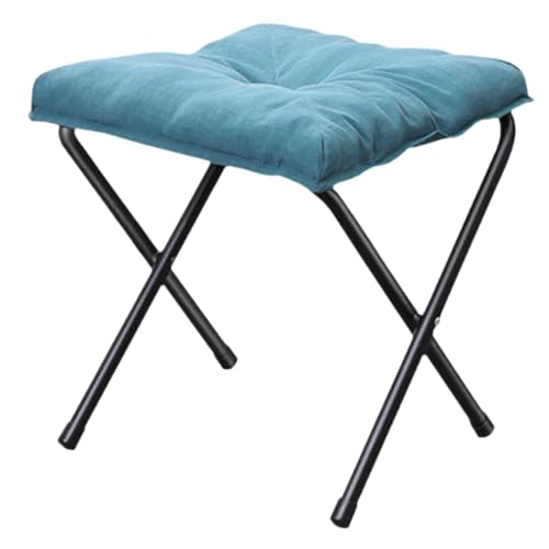 Menolana Footrest Fishing Seat Multipurpose Space Saving Easy to Carry Camping Chair Portable for Barbecue Lawn Hiking Fishing Camping, Blue