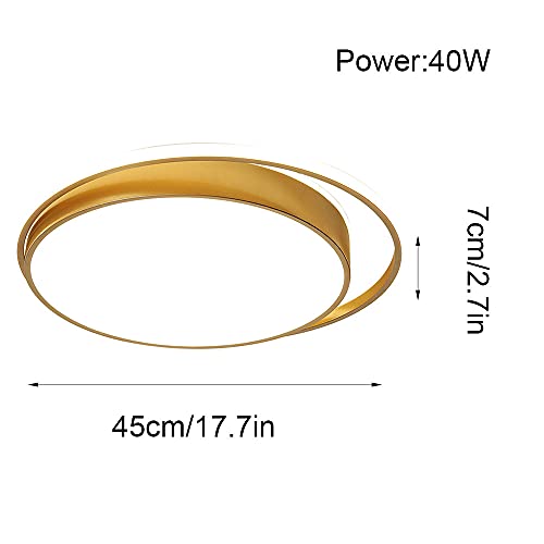 Plafonnier LED variable rond en fer forgé moderne pour chambre - 6