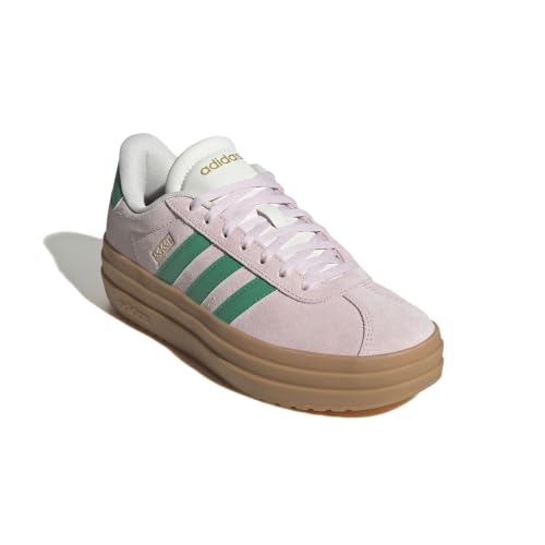 Image of adidas Womens Vl Court Bold Lace Up Sneakers Shoes Casual - Pink