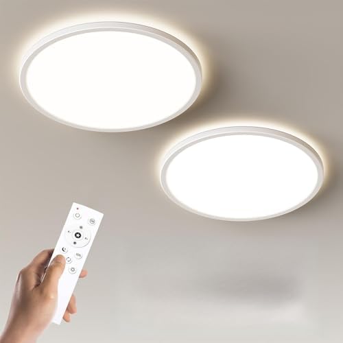 BLNAN Dimmable LED Flush Mount Ceiling Light Fixture with Remote ...