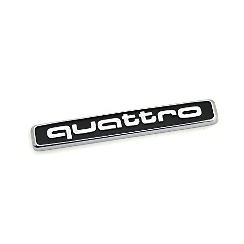 Audi Original Quattro Schriftzug Hinten Exterieur Emblem Logo Heckklappe Schwarz Chrom