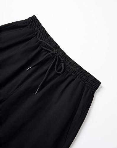 THWEI Cargo Pants for Men Casual Cotton Drawstring Lightweight Relaxed Fit Work Pants Multi Pockets3