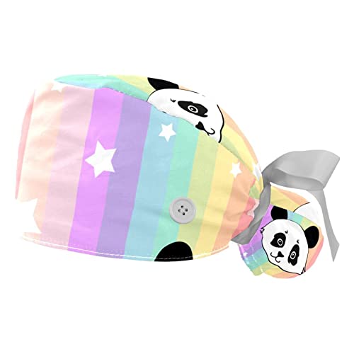 Chapeaux de travail pour Hommes et Femmes JDEZ Casquettes Panda bouffants