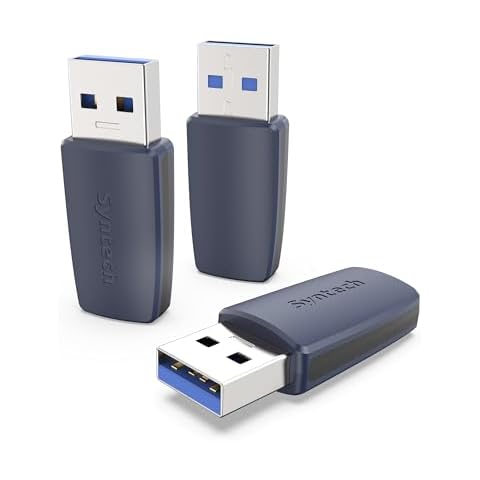 Syntech USB C to USB Adapter Pack of 3, USB C Female to USB 3.0 Male Adapter, Type C Charger Cable Power Converter Compatible with iPhone 15 iPad Pro Samsung S23 Apple Watch Series 9 AirPods CarPlay Cover