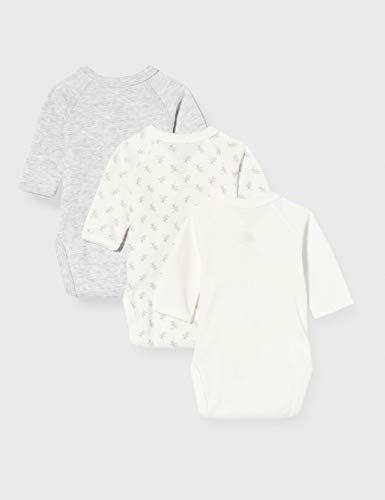 Petit Bateau Unisex Baby 5650100 Kleinkind-Unterwäscheset, Grauweiß/Multico Weiß, Naissance