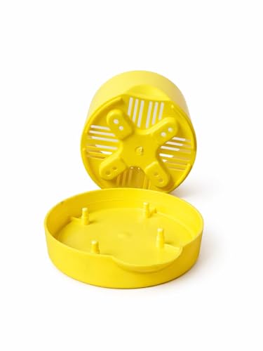 Image of Maxx Plast 5 Inch Self Watering Pots | Set of 5 Decorative Plastic Planters for Indoor & Outdoor Plants | Durable, Lightweight & Colorful Flower Pots - Just ₹299 (Lemon Yellow)