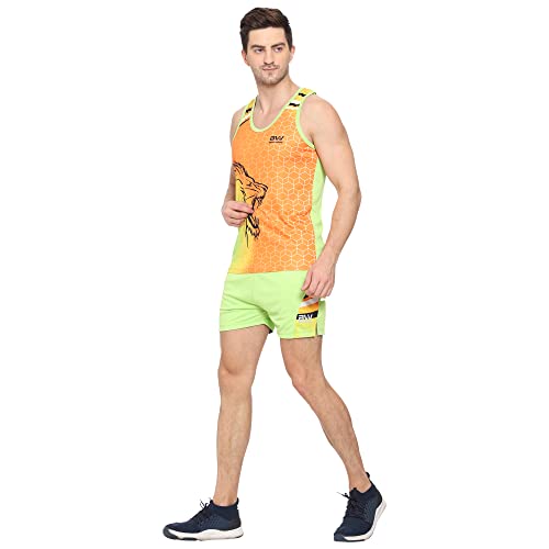 Image of Men's 100% Polyester Sublimation Printed Athletic Running Vest | Lightweight Sports Costume for Gym, Jogging & Training