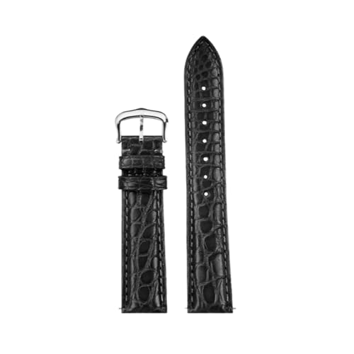 Bracelet de montre en cuir de crocodile véritable de style classique élégant