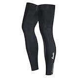 [サンティック] レッグカバー レッグウォーマー 秋冬 防寒 裏起毛 防風 保温 メンズ レディース 男女兼用 伸縮性 滑り止め 自転車 サイクリング バイク ランニング ジョギング 登山 アウトドア スポーツ 冬 あったか 暖かい ジッパー付き(M)