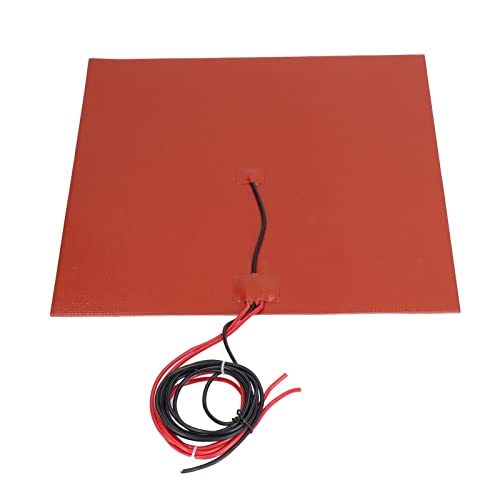 350W 300mm Silicone Heater Pad, Evenly Heating, 100K Thermistor, Strong Adhesive, for CR 10 CR 10S, 3D Printer Silicone 