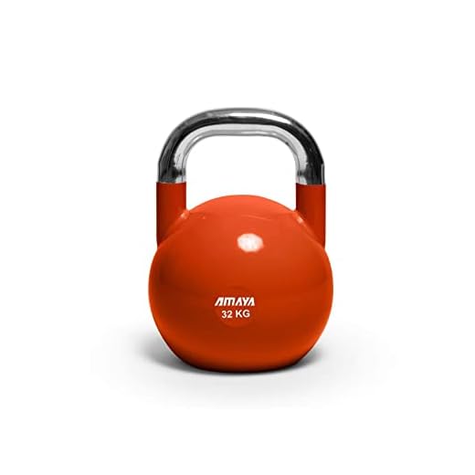 AMAYA SPORT Kettlebells de Competición - 32 kg, Pesas Rusas de Competición para Entrenamiento de Aumento de Fuerza y Equilibrio en Casa o en Gimnasio
