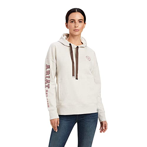 Image of Ariat Female Rabere Hoodie Oatmeal Heather XX-Large