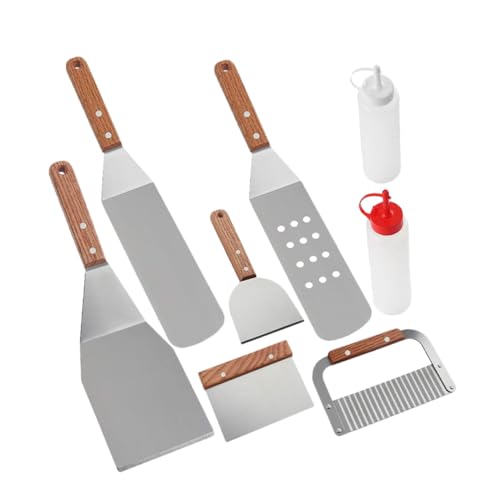 TOYANDONA 1 Juego espátula cortadora de Parrilla de Barbacoa Parrillas para Barbacoa Inoxidable Kitchen Gadgets Accesorios Parilla Herramientas de Barbacoa al Aire Libre Cortador de Parrilla