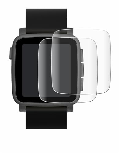 BROTECT 2 Stück Full-Cover Schutzfolie für Pebble Time 2 2026 Full-Screen Bildschirmschutz-Folie [3D Curved, Anti-Fingerprint, Kristall-Klar]