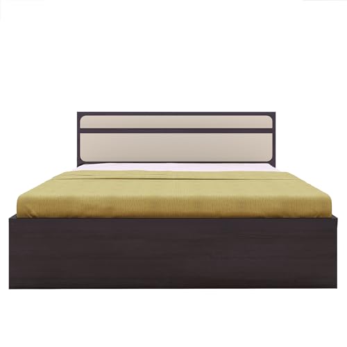 Image of Bharat Lifestyle Helena Engineered Wood Queen Box Bed with Storage | Wenge Finish Wooden Double Bed for Bedroom & Living Room | Knock Down Delivery | 1 Year Warranty | 72x60 Inch Mattress Size